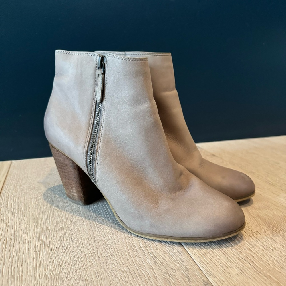 Soft Leather Heeled Booties